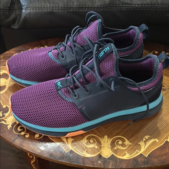 KURU Shoes - Purple Mesh Athletic Sneakers with Teal Accents KURU RARE AND ELEGANT